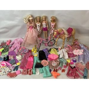 Barbie Dolls Mixed Lot Clothes Accessories Shoes Purses Gowns 90s Contemporary